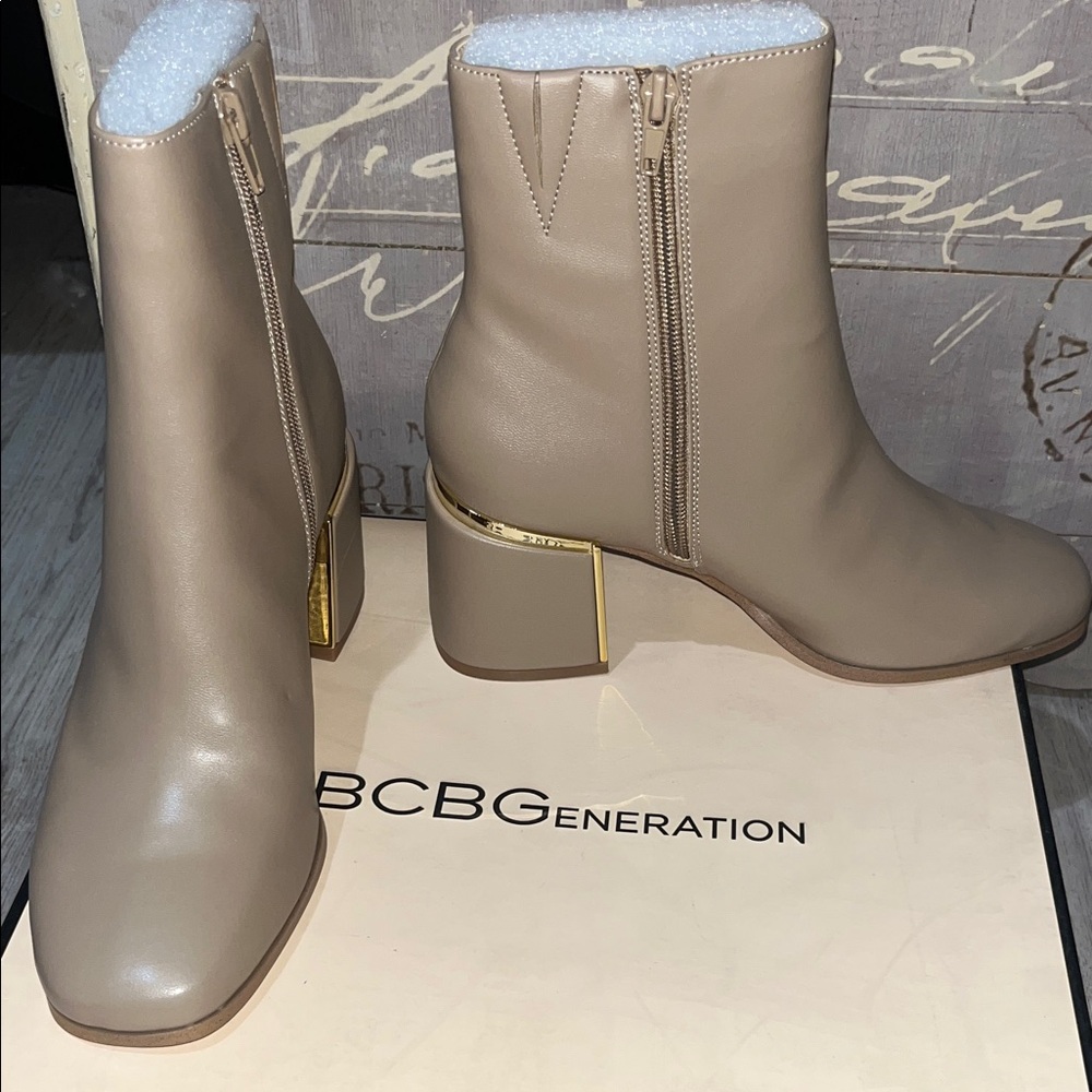 BCBGeneration Women's Taupe Heeled Boots
